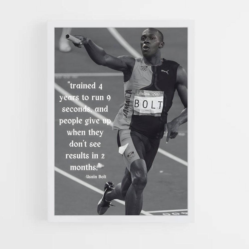 Poster Usain bolt puiser – affiche Athlétisme (vue 3)